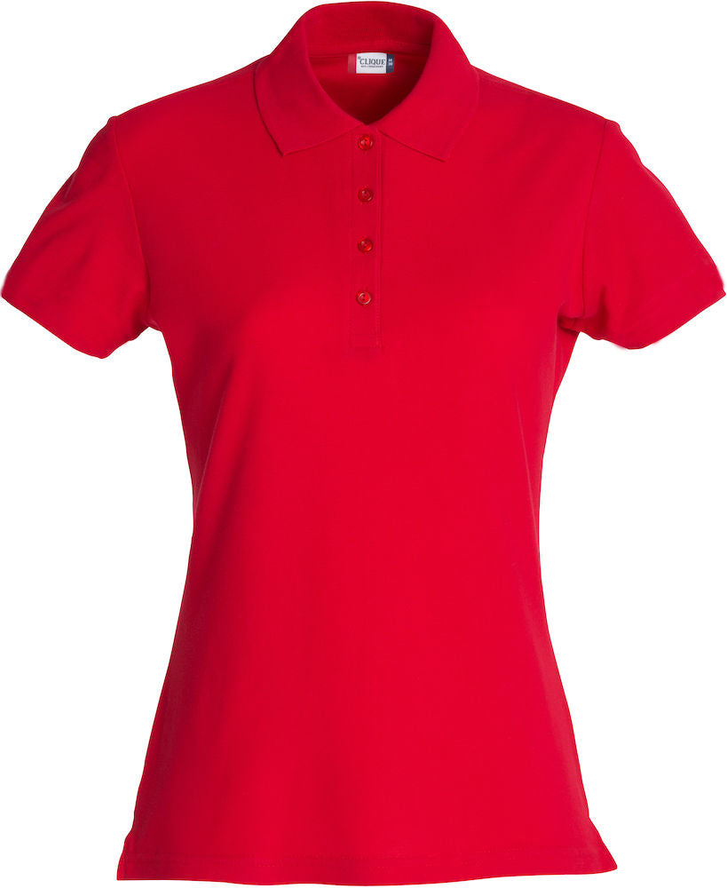 Clique Basic Ladies Polo Shirt | Cotton Polo Top | Flat Knit Collar | 16 Colours | XS-2XL - Polo Shirt - Logo Free Clothing