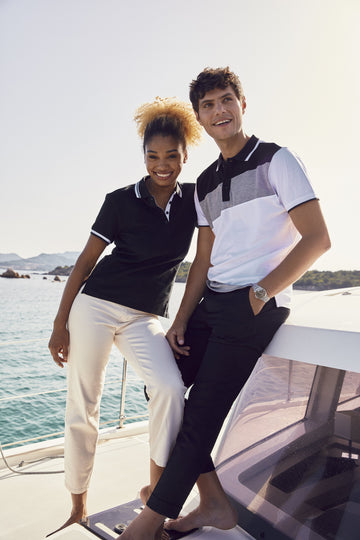 Clique Astoria Ladies Polo Shirt | Pique Cotton Polo | Contrast Stripes | 4 Colours | XS-2XL - Polo Shirt - Logo Free Clothing