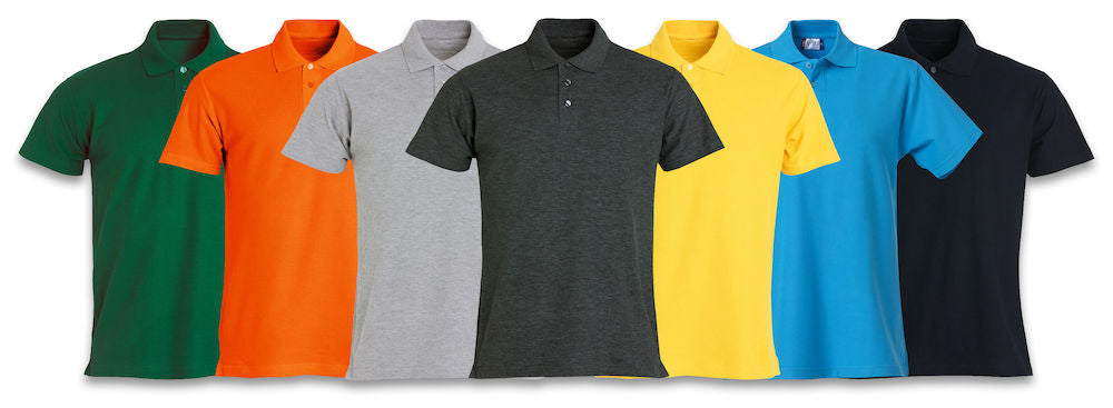 Clique Basic Polo. Mens Cotton Polo shirt. 13 Colours. S-4XL - Polo Shirt - Logo Free Clothing