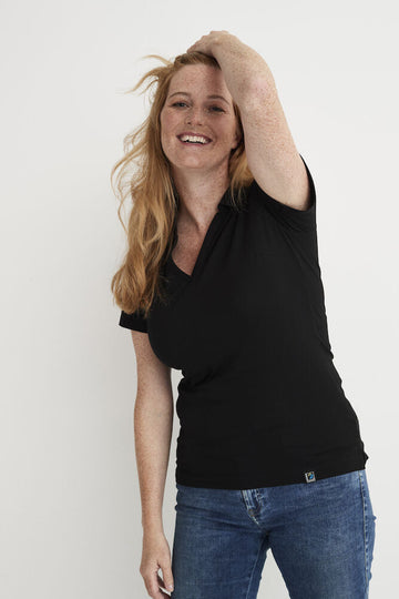 Cottover Organic Cotton Stretch Ladies Polo Shirt | Elastane | GOTS | Fairtrade | 3 Colours | XS-2XL - Polo Shirt - Logo Free Clothing