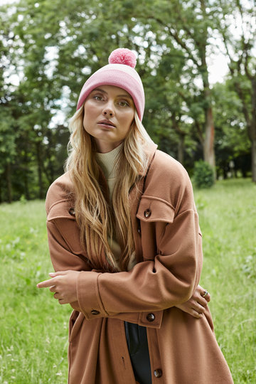 Beechfield Original Pom Pom Beanie | Unisex | Soft Touch | Cuffed | 12 Colours | One Size - Hat - Logo Free Clothing