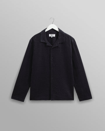 Corey - Navy Seersucker Corduroy Shirt