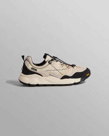 Flower Mountain IWANO 2 - White And Black Suede And Nylon Trainers