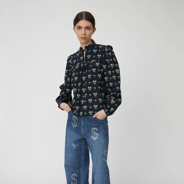 Bow Print Shirt- Last One (size 40)