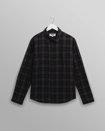 Shelly - Navy And Multicolour Check Corduroy Shirt