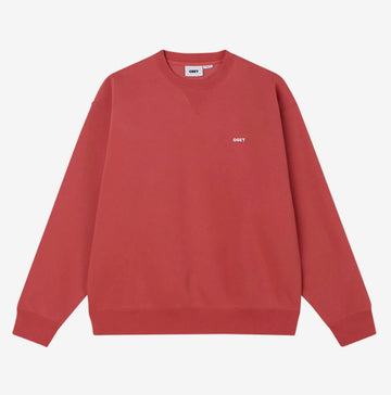 Obey Established Works Bold Crew (Mineral Red)
