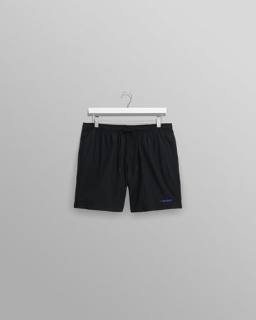 wax london men's Brockwell - Black Logo Swim Shorts