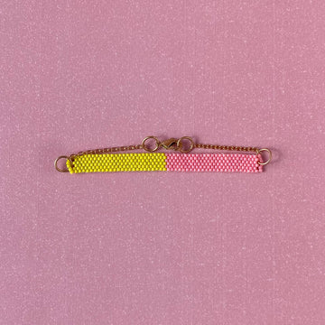 Colour Block Bracelet: Lime and Lychee