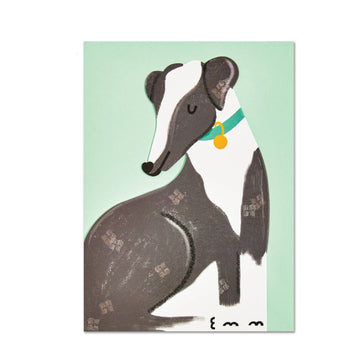Whippet Greeting Card