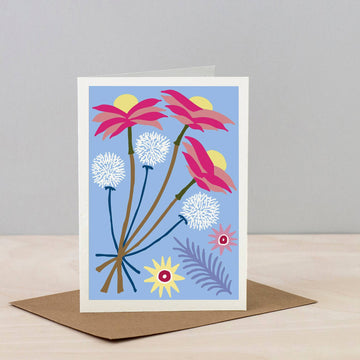 Pastel Blue All Occasions Dried Flower Card