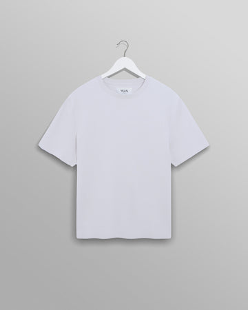 wax london men's Dean - White Textured Organic Cotton T-Shirt