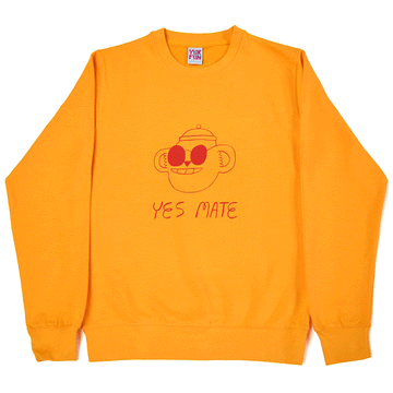 Yes Mate No Mate Yellow Sweatshirt