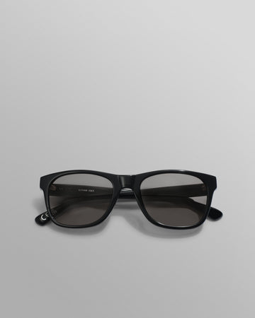 wax london men's Eltham - Black Acetate Square Sunglasses