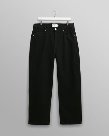 wax london men's Felix - Black Loose Fit Denim Jeans