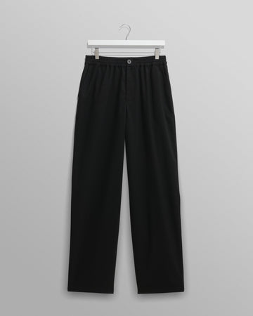 wax london men's Glencoe - Black Loose Fit Trousers