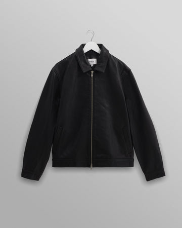 wax london men's Kendal - Black Lamb Leather Jacket