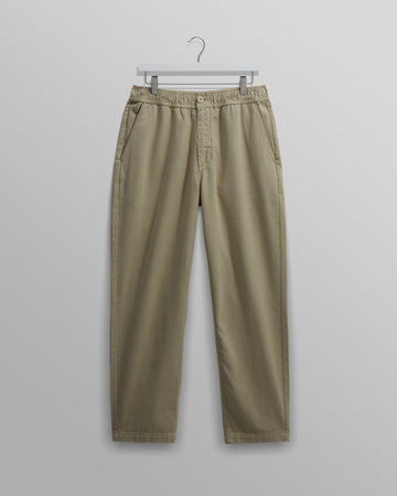 wax london men's Kurt - Light Khaki Organic Cotton Trousers