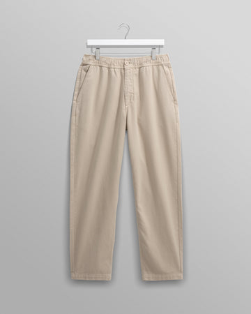 wax london men's Kurt - Stone Organic Cotton Trousers