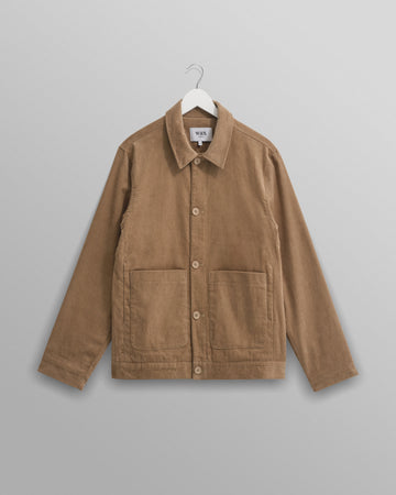wax london men's Landmark - Sand Corduroy Chore Jacket