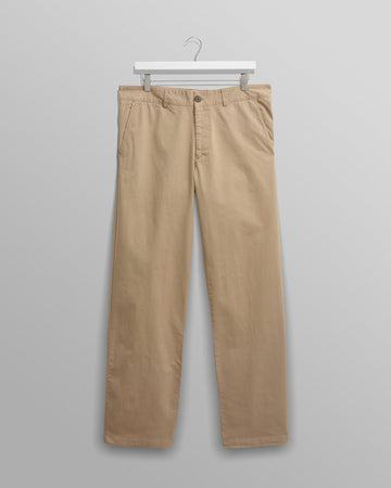 wax london men's Marwood Trousers Beige Cotton Twill