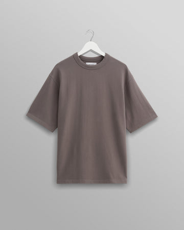 wax london men's Milton - Dark Grey Emerised Organic Cotton T-Shirt