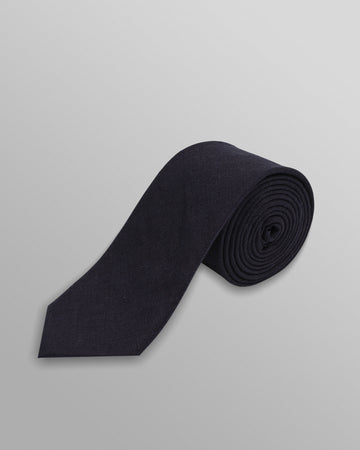 wax london men's Pavillion - Midnight Navy Linen Tie