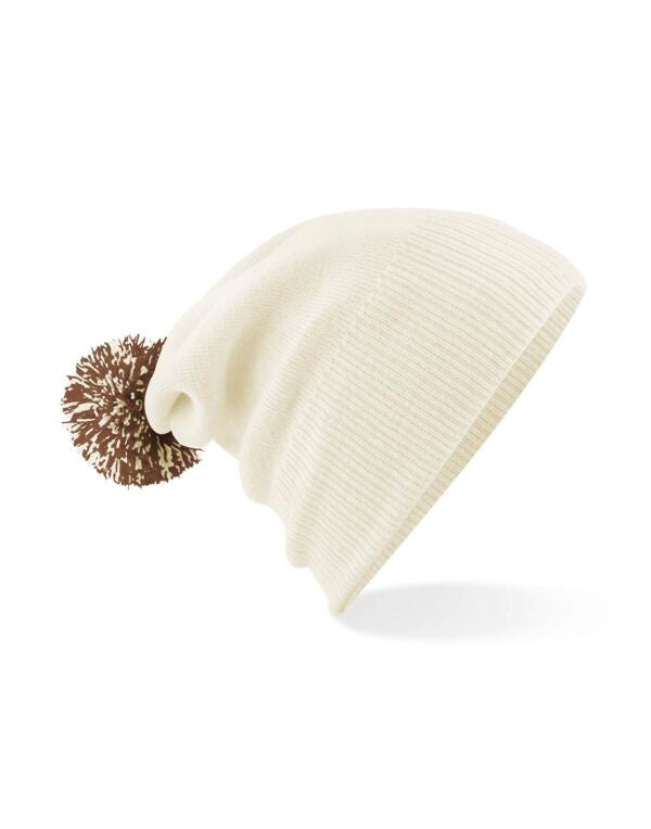 Beechfield Snowstar® Beanie | Unisex | Two-Tone Pom-Pom | 25 Colours | One Size - Hat - Logo Free Clothing
