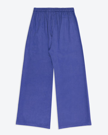 Cobalt Lyocell Wide Trousers