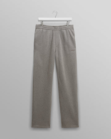 wax london men's Ska - Grey Embroidered Logo Loopback Cotton Joggers
