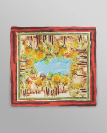 wax london men's Sloane - Watercolour Abstract Painting Neck Scarf