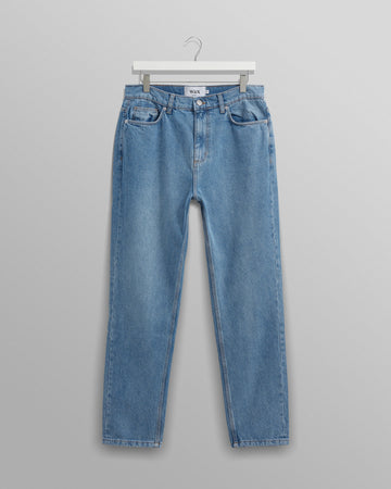 wax london men's Soho - Mid Wash Slim Fit Denim Jeans