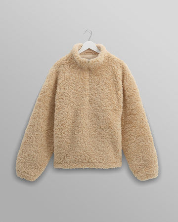 wax london men's Trimms - Beige Borg Jacket