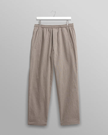 wax london men's Tyne - Natural Chalk Stripe Trousers