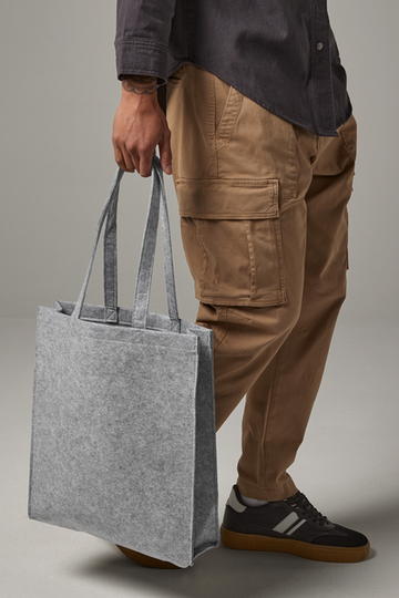 BagBase Felt Tote Bag | 15 Litre Capacity | Charcoal or Grey | One Size