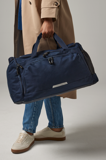 Quadra Academy Holdall Bag | 30 Litre Duffle Weekender | Padded Handles | Navy or Black | One Size