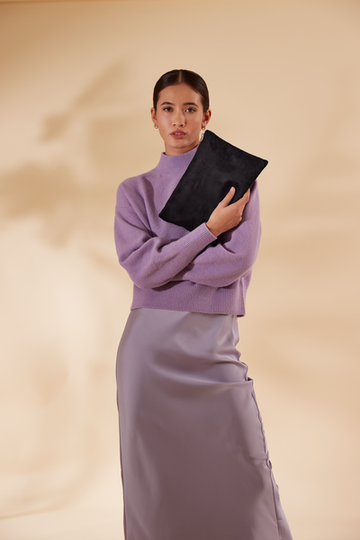 BagBase Velvet Recycled Accessory Pouch | Soft Touch | Lined | High Shine Zip | 7 Colours | S-L