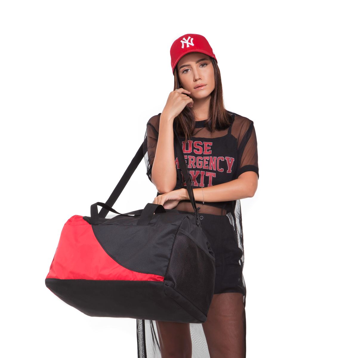 Shugon Naxos 43 Litre Sports Holdall Bag | 43 Litre Duffle Weekender | Red or Grey | One Size