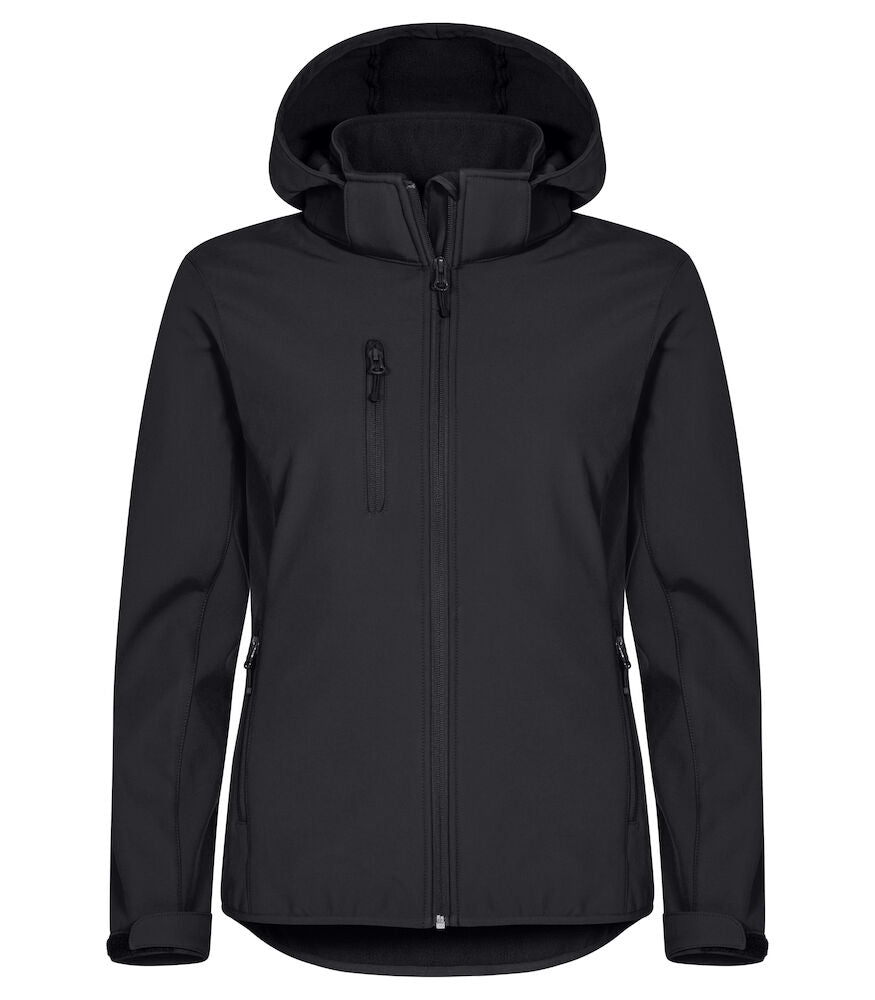 Clique Classic Ladies Softshell Hooded Jacket | Recycled Waterproof | 5 Colours | XS-3XL - Summer Jacket - Logo Free Clothing