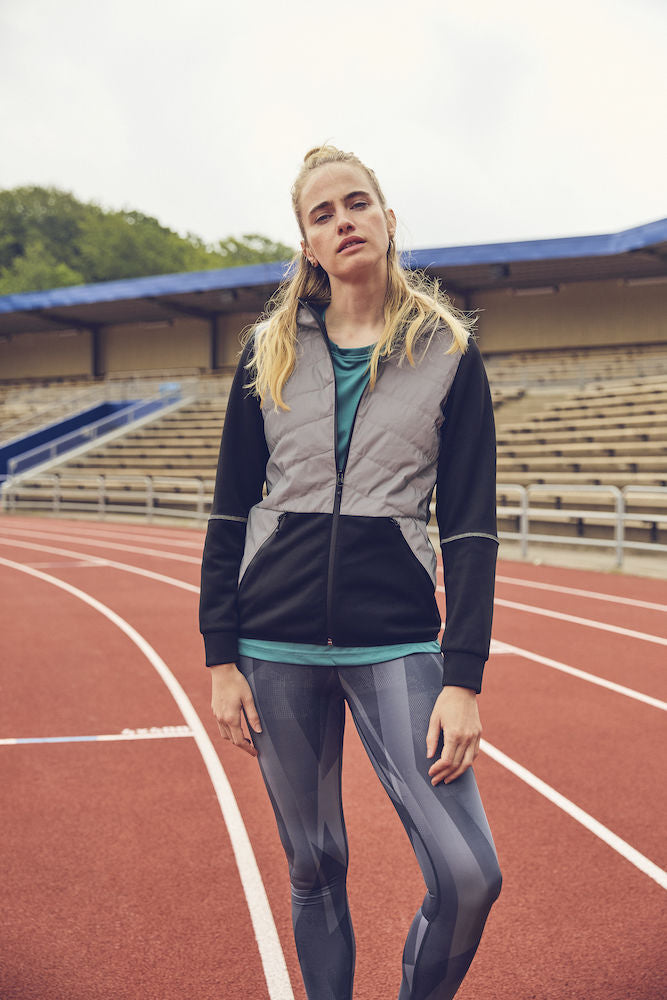 Clique Utah Ladies Reflective Jacket. Lightly padded & Hooded 2 colour option. XS-3XL - Summer Jacket - Logo Free Clothing