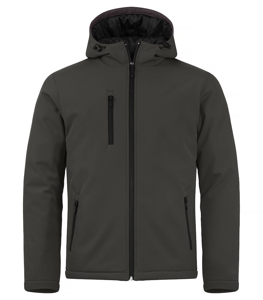 Clique Mens Padded Hooded Softshell Jacket. Waterproof 5000mm. 6 Colours XS-4XL - Summer Jacket - Logo Free Clothing