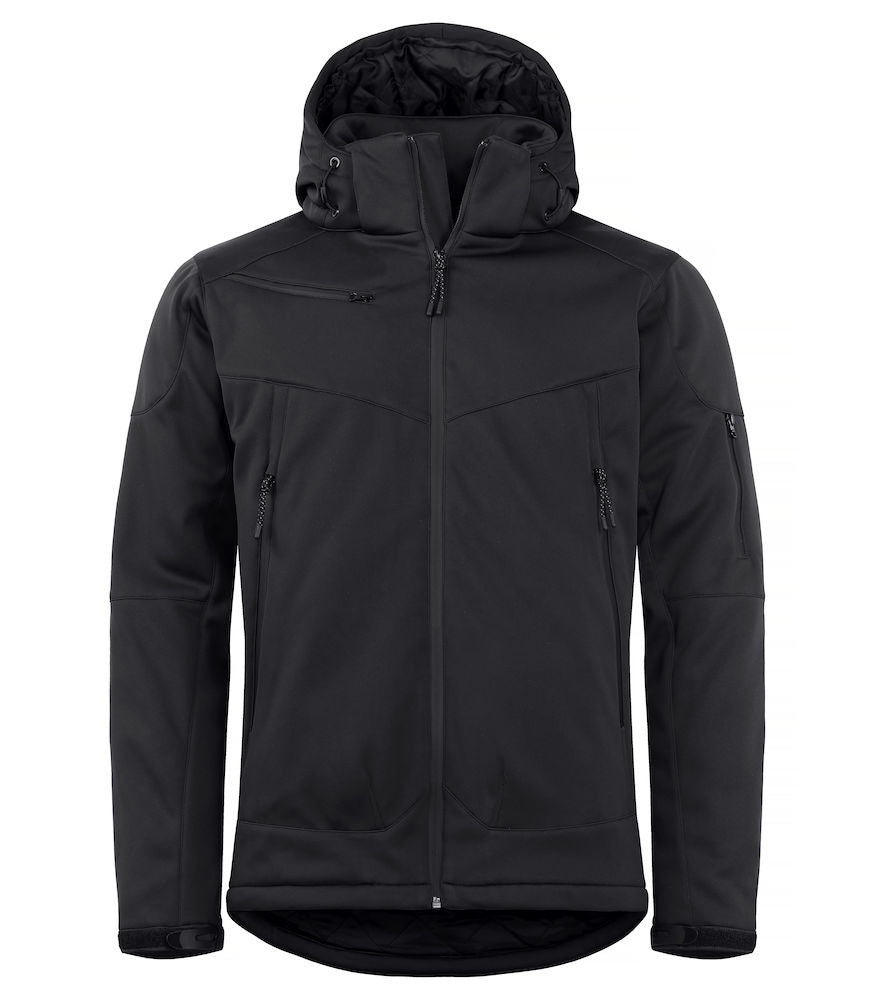 Clique Grayland Mens Padded Softshell Jacket. Removable Hood. Waterproof 10 000mm. XS-4XL - Winter Jacket - Logo Free Clothing