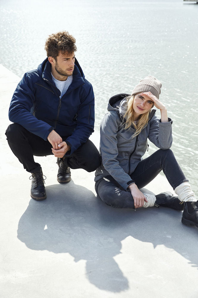 Clique Grayland Mens Padded Softshell Jacket. Removable Hood. Waterproof 10 000mm. XS-4XL - Winter Jacket - Logo Free Clothing