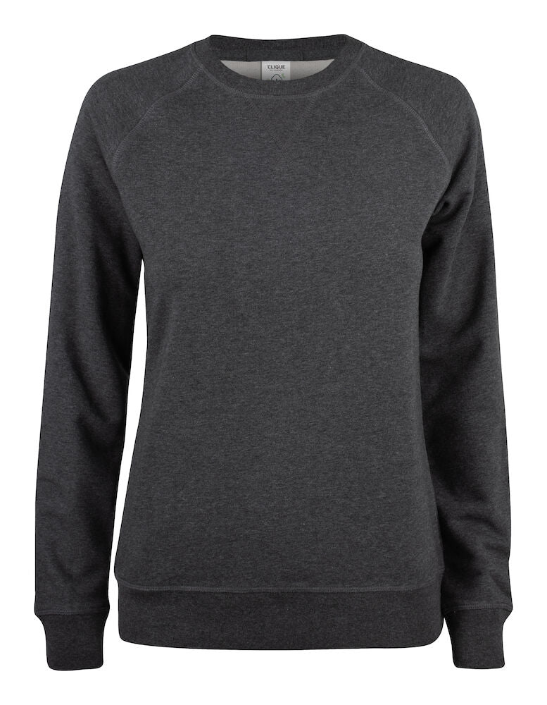 Clique Premium Organic Cotton Ladies Roundneck Sweatshirt | Sweater | 5 Colours | XS-2XL - Sweatshirt - Logo Free Clothing