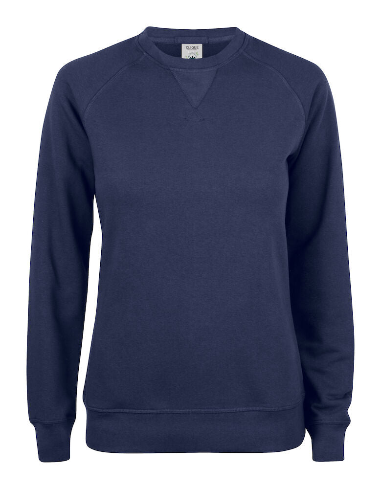 Clique Premium Organic Cotton Ladies Roundneck Sweatshirt | Sweater | 5 Colours | XS-2XL - Sweatshirt - Logo Free Clothing