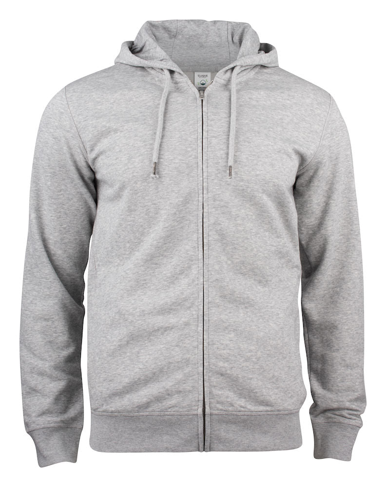 Clique Premium Organic Cotton Mens Zipped Hoodie. OC Hoodie 5 Colours S-3XL - Hoodie - Logo Free Clothing