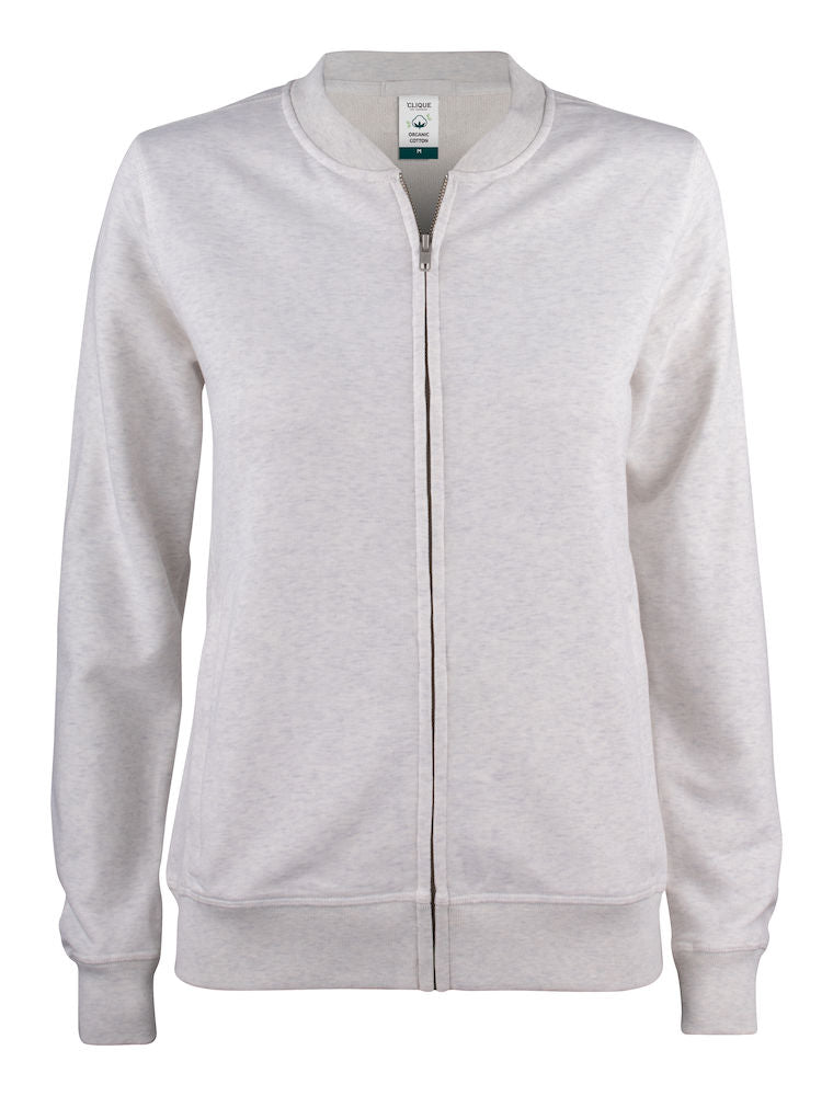 Clique Premium Organic Cotton Ladies Zipped Sweatshirt. XS-2XL. 5 Colours - Sweatshirt - Logo Free Clothing