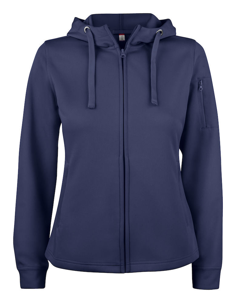 Clique Ladies Active Zipped Hoodie. XS-2XL. 5 Colours - Hoodie - Logo Free Clothing