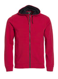 Clique Classic Hoodie Full Zip. Mens Contrast Colour Heavyweight Hoodie. 6 Colours XS-5XL - Hoodie - Logo Free Clothing