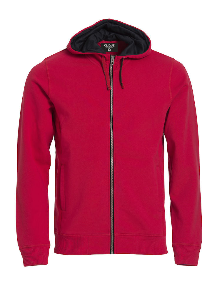 Clique Classic Hoodie Full Zip. Mens Contrast Colour Heavyweight Hoodie. 6 Colours XS-5XL - Hoodie - Logo Free Clothing