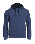 Clique Classic Hoodie Full Zip. Mens Contrast Colour Heavyweight Hoodie. 6 Colours XS-5XL - Hoodie - Logo Free Clothing